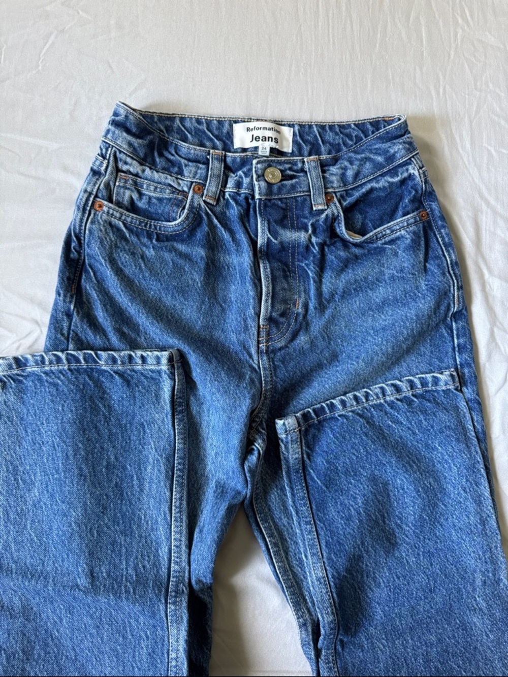 Reformation High-Rise Blue Jeans